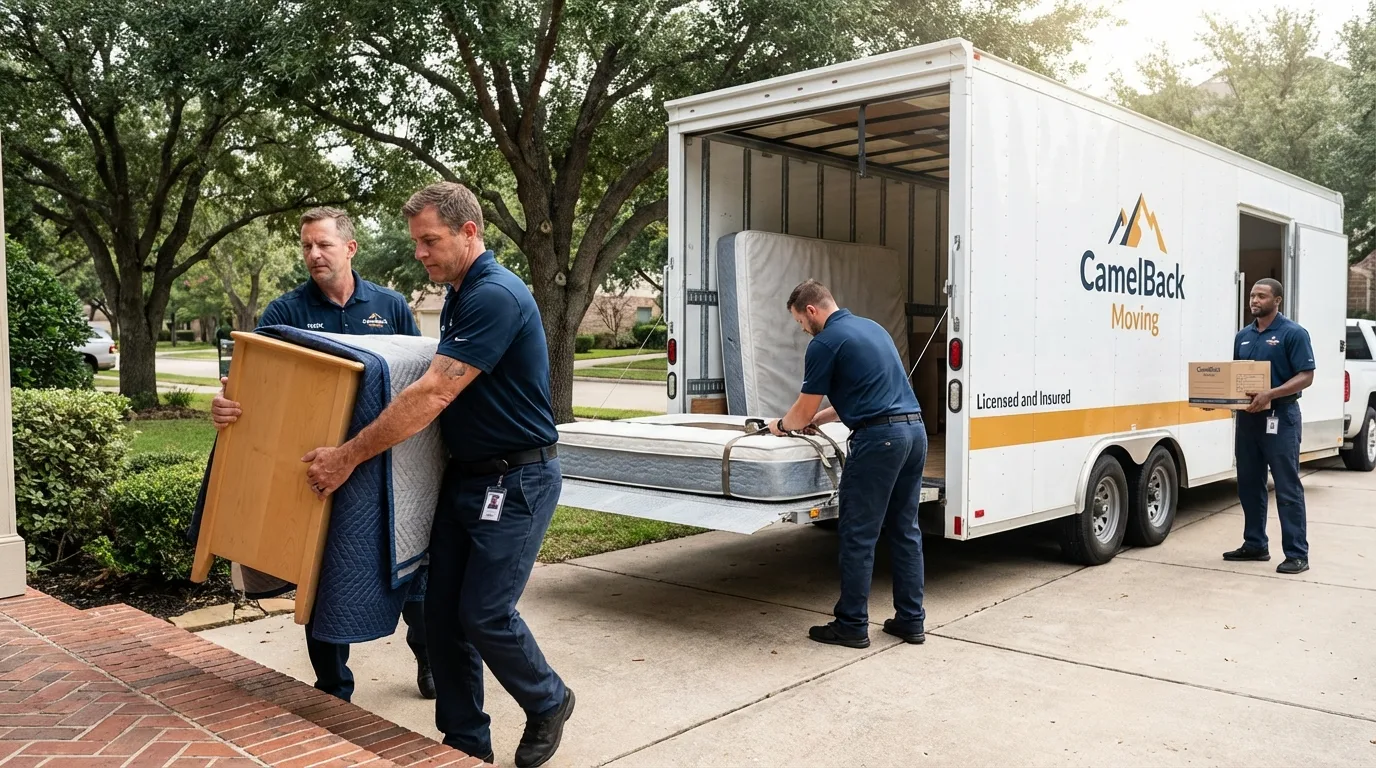 Crew loading residential truck for cross-state move from Mount Juliet, TN