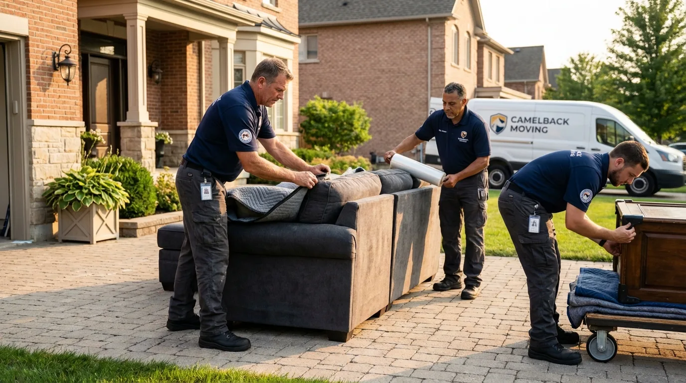 Large estate moving crew wrapping furniture in Mount Juliet, TN