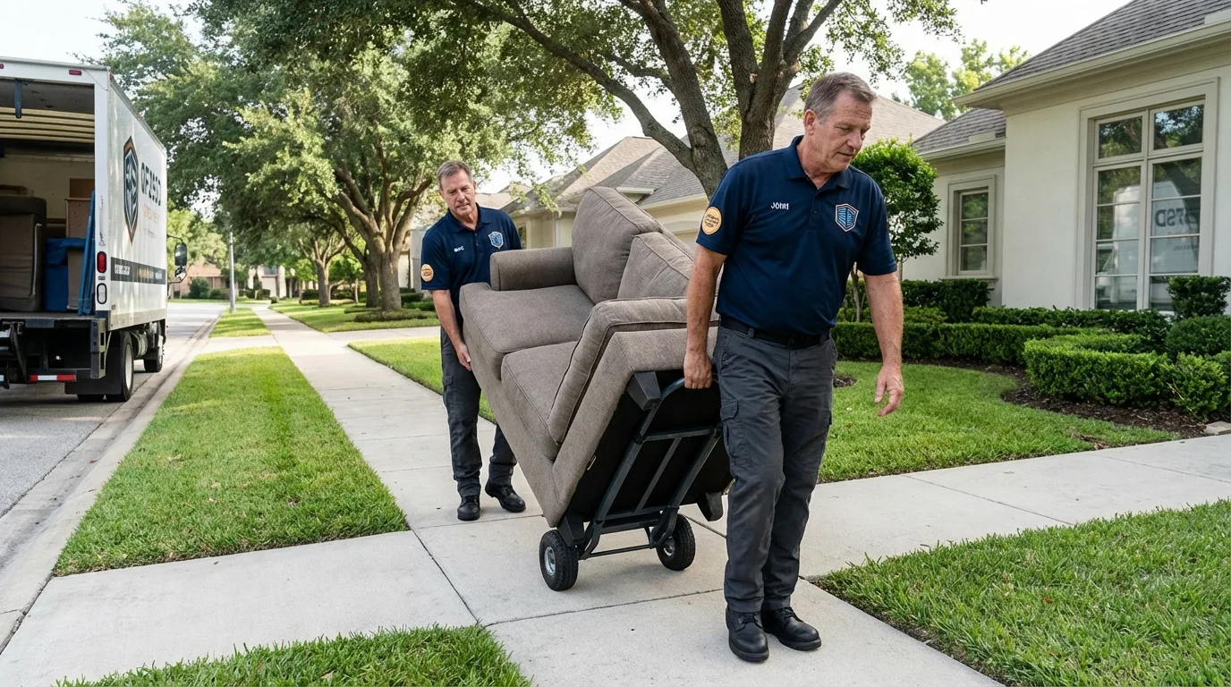 Local residential moving crew loading furniture in Mount Juliet, TN